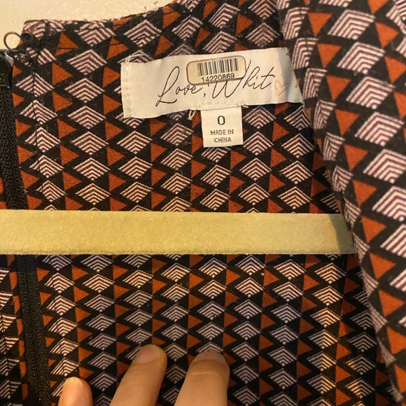 Purple Geo Printed Dress - Picture 5 of 7